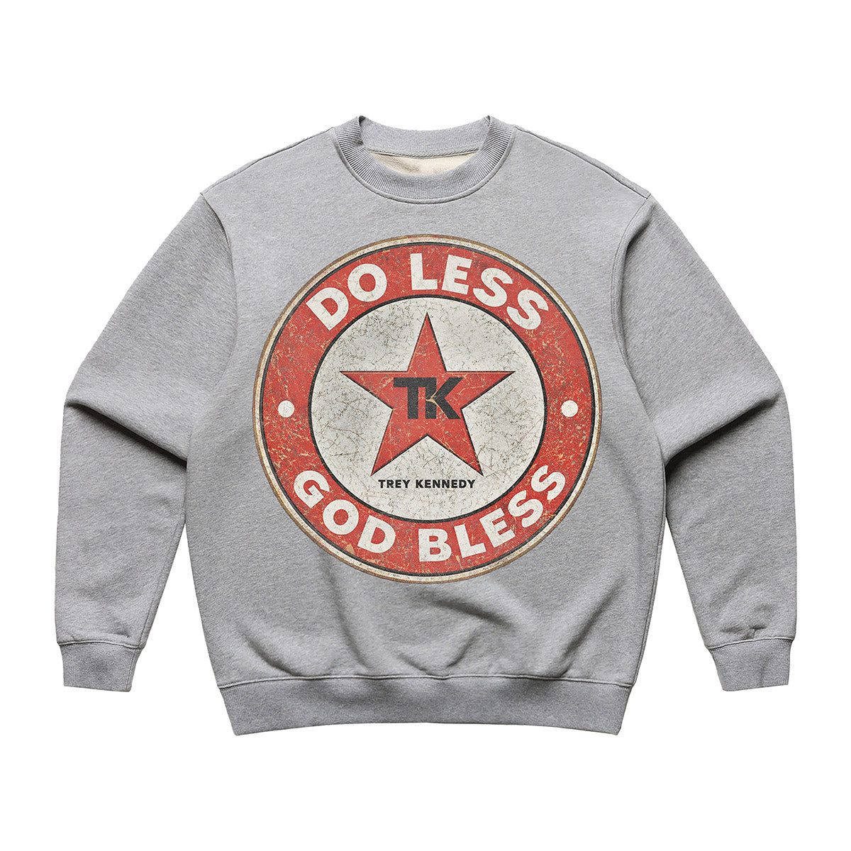 Do Less God Bless Star Crewneck